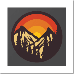 Mountain Sunset Posters and Art